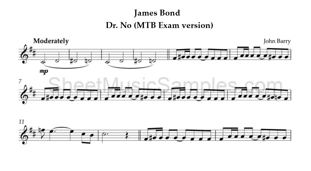 James Bond - Dr. No (MTB Exam version)