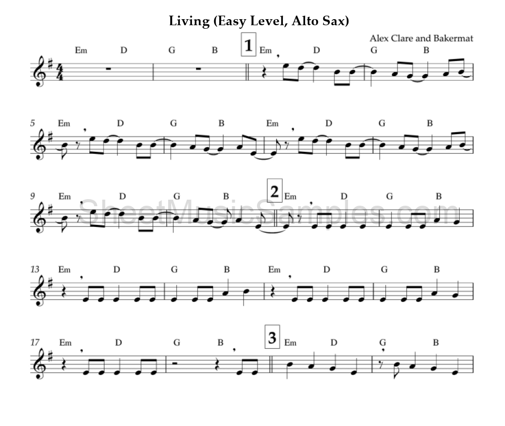 Living (Easy Level, Alto Sax)