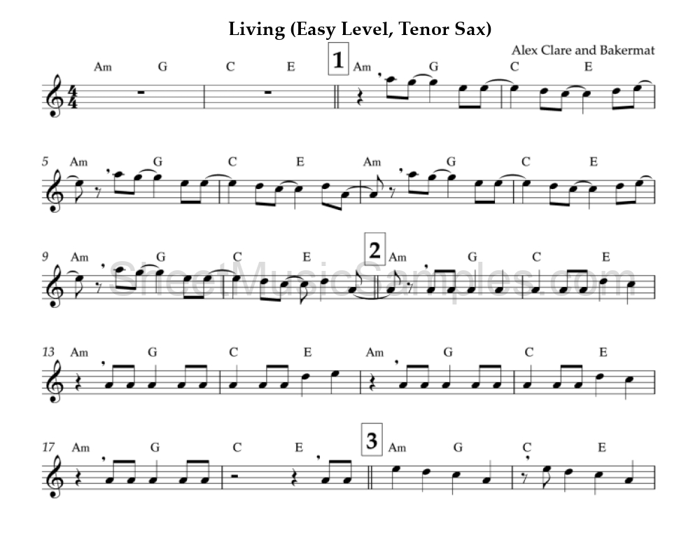 Living (Easy Level, Tenor Sax)