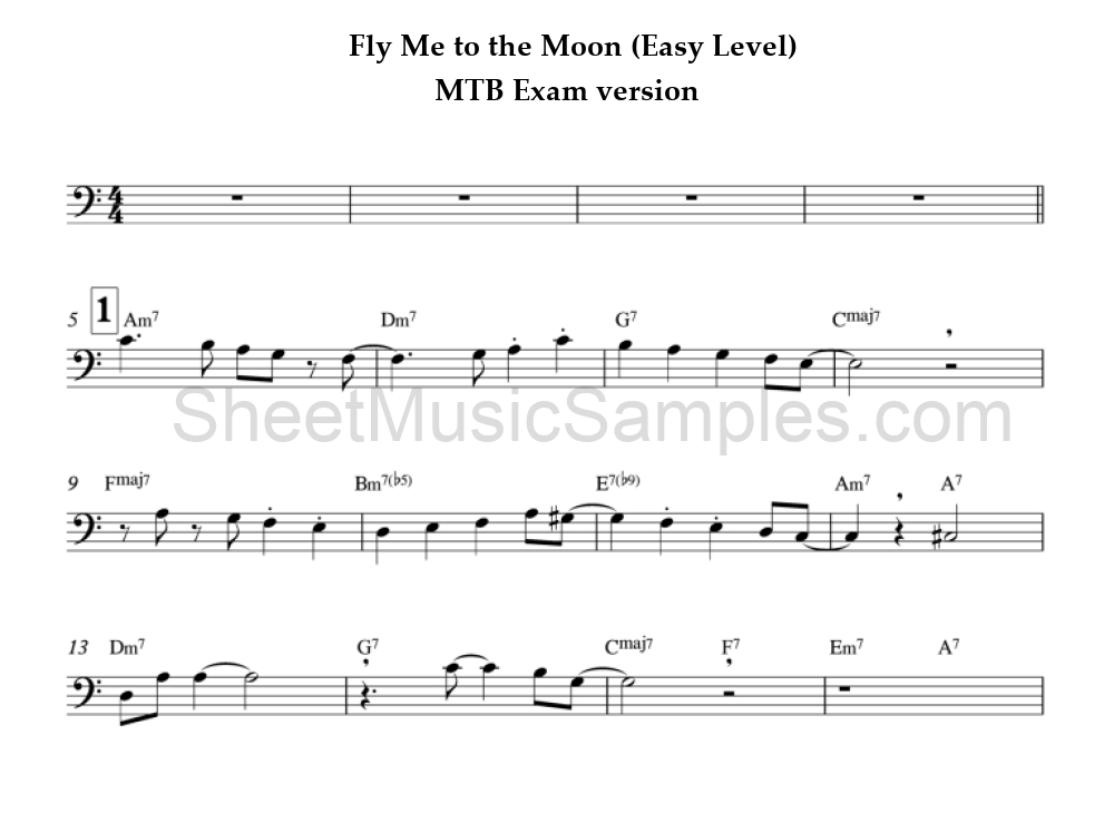 Fly Me to the Moon (Easy Level) - MTB Exam version