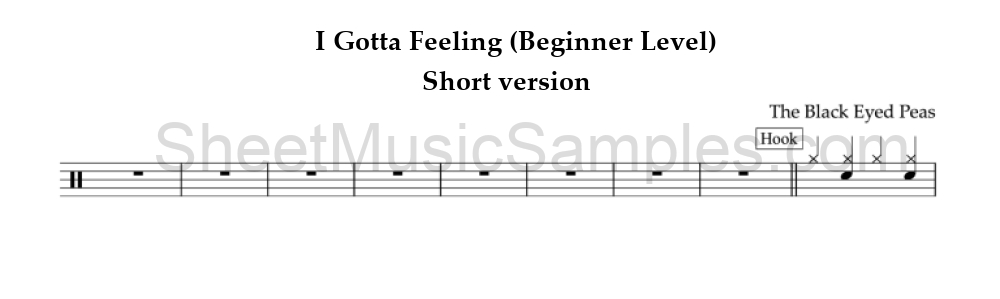 I Gotta Feeling (Beginner Level) - Short version