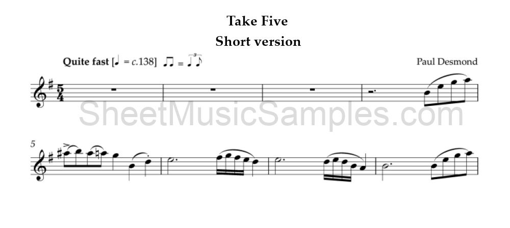 Take Five - Short version