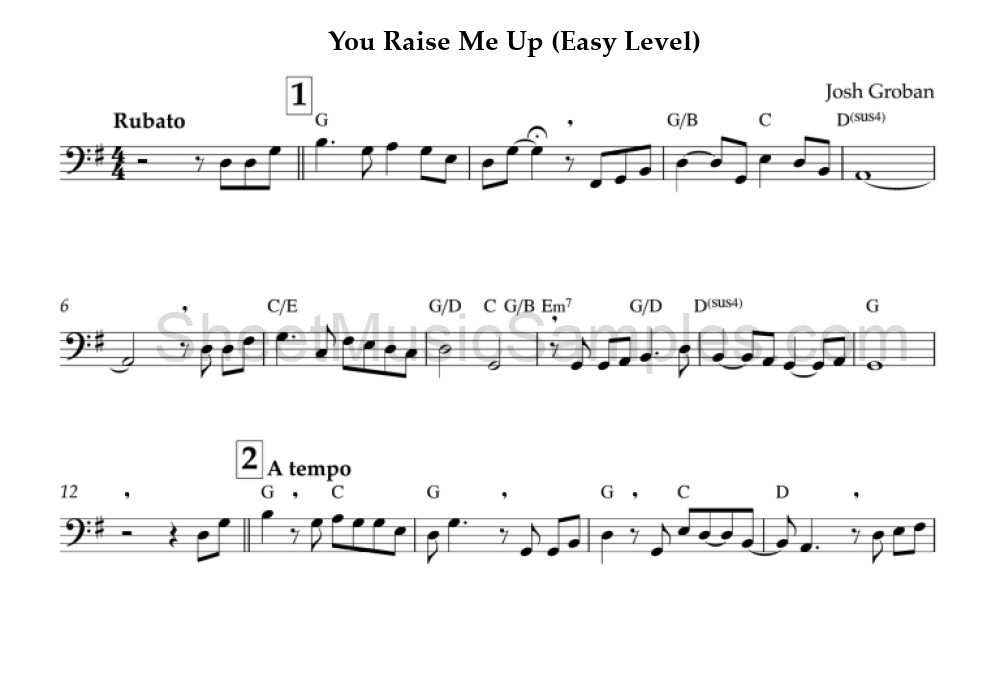 You Raise Me Up (Easy Level)