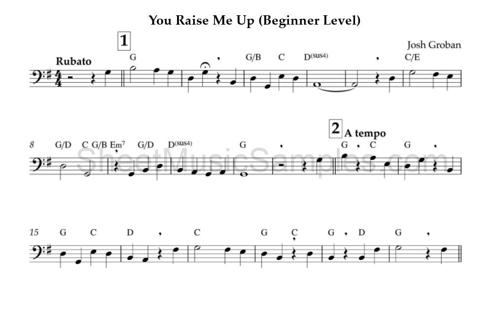 You Raise Me Up (Beginner Level)