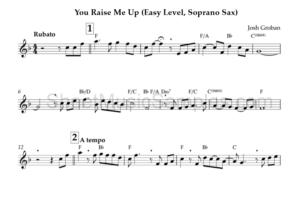 You Raise Me Up (Easy Level, Soprano Sax)