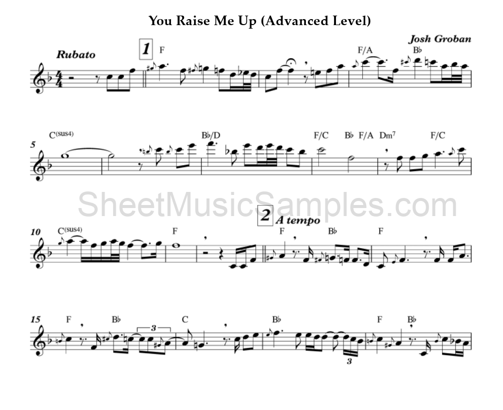 You Raise Me Up (Advanced Level)