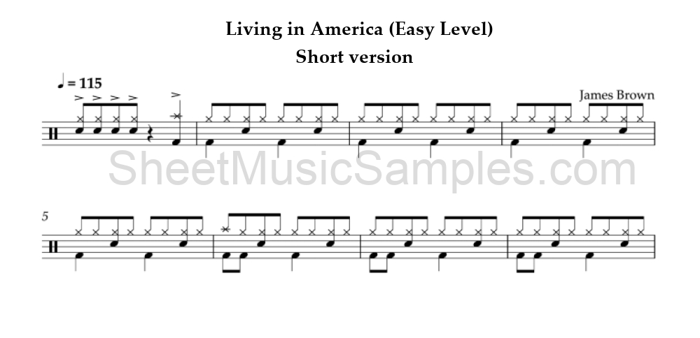 Living in America (Easy Level) - Short version