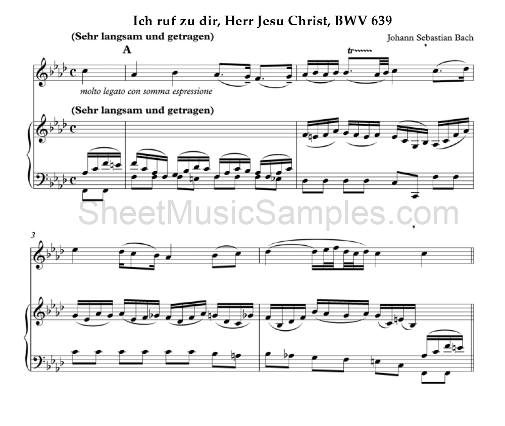 Ich ruf zu dir, Herr Jesu Christ, BWV 639