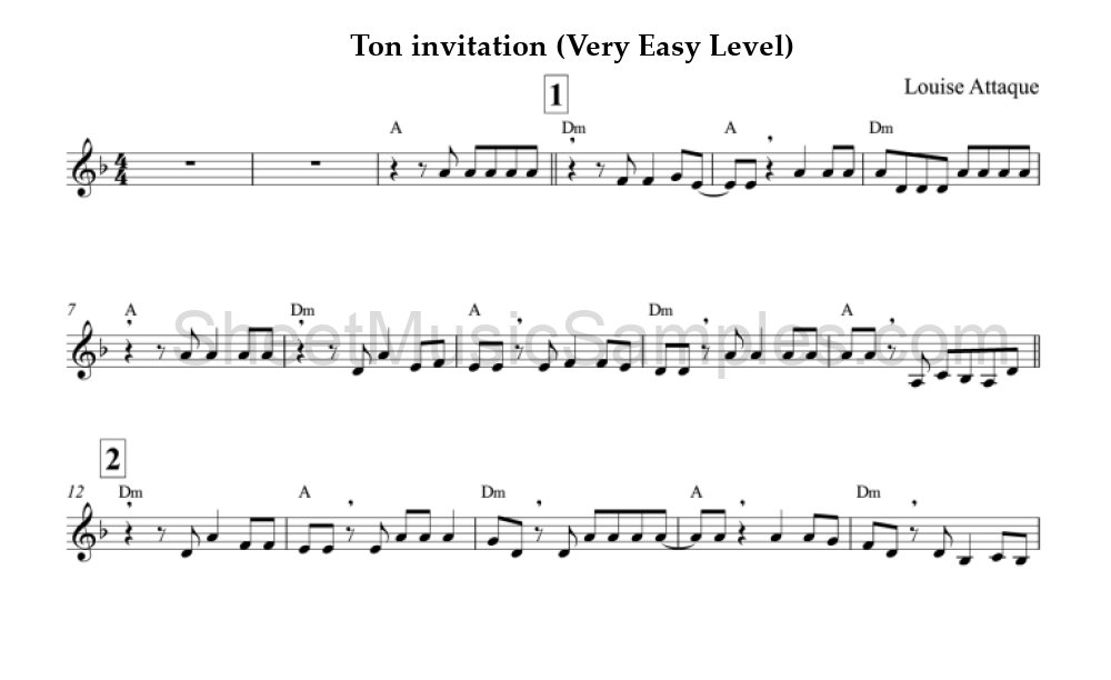 Ton invitation (Very Easy Level)