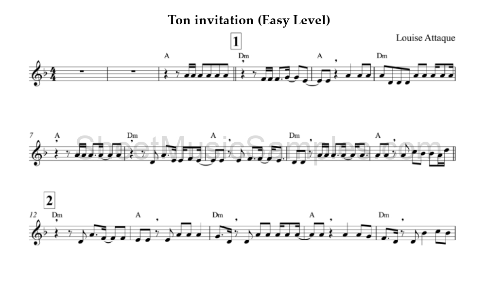 Ton invitation (Easy Level)