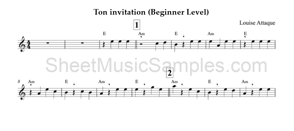 Ton invitation (Beginner Level)