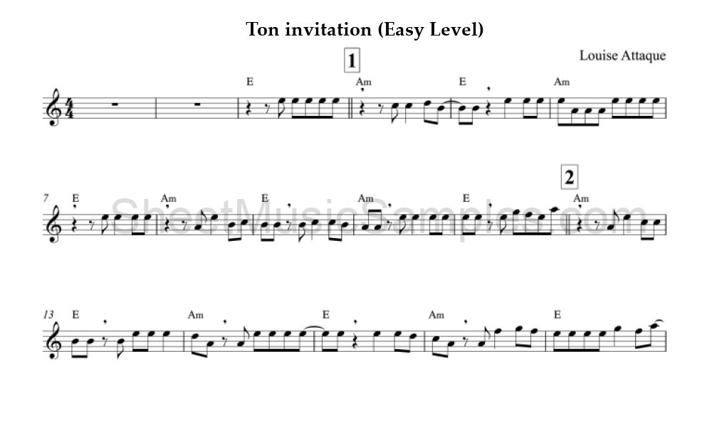 Ton invitation (Easy Level)