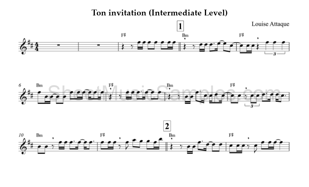 Ton invitation (Intermediate Level)