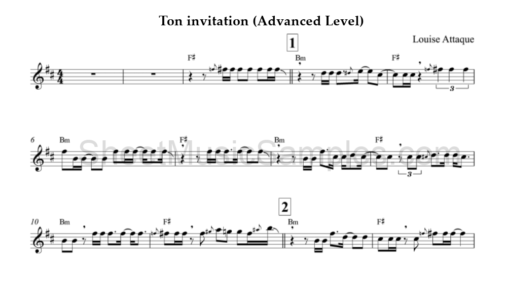 Ton invitation (Advanced Level)