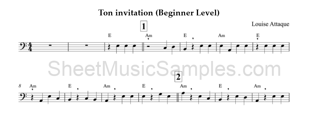 Ton invitation (Beginner Level)