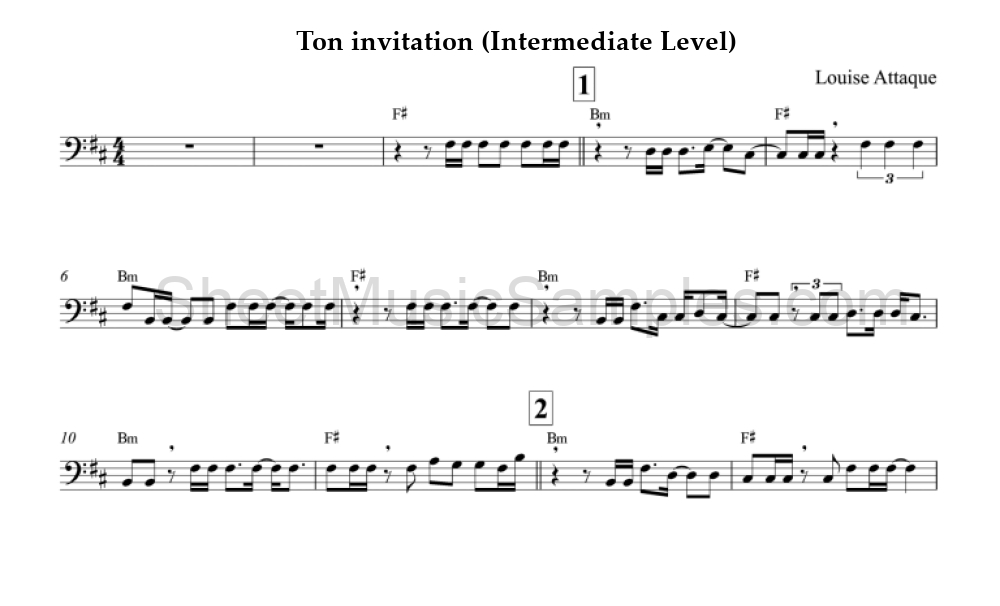 Ton invitation (Intermediate Level)