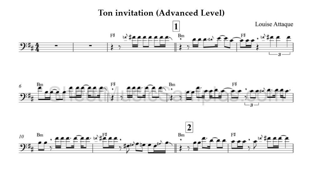 Ton invitation (Advanced Level)