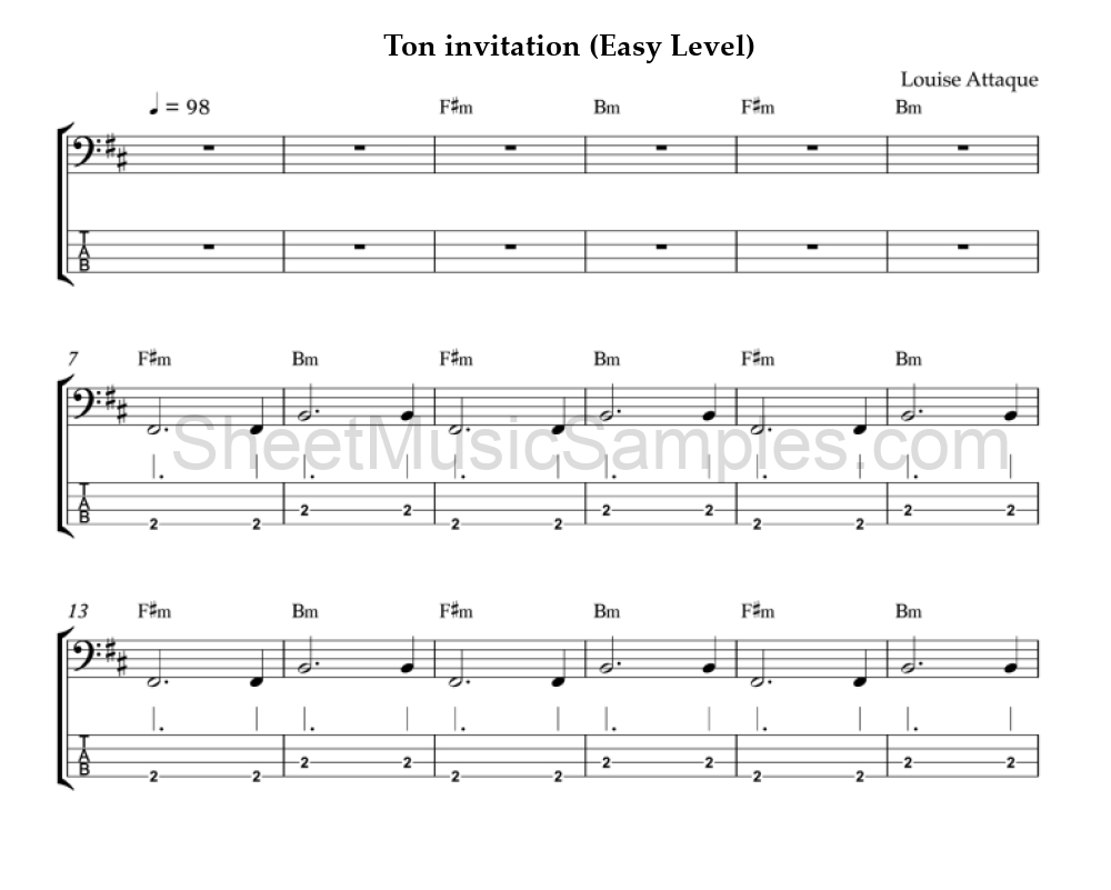 Ton invitation (Easy Level)