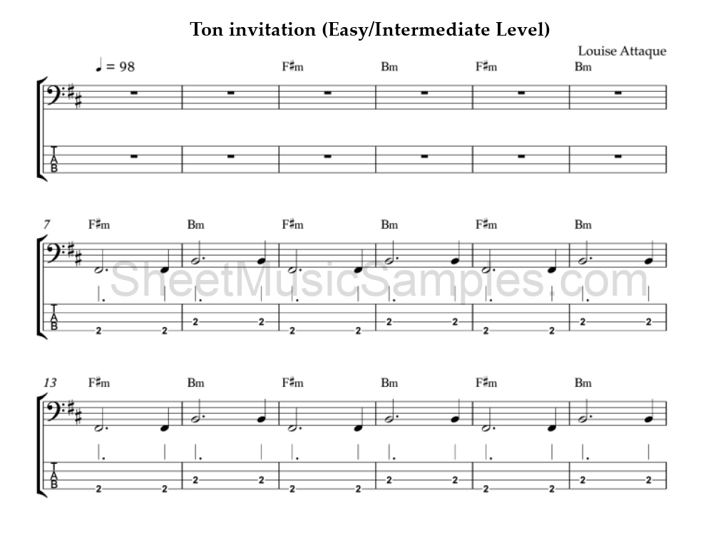 Ton invitation (Easy/Intermediate Level)