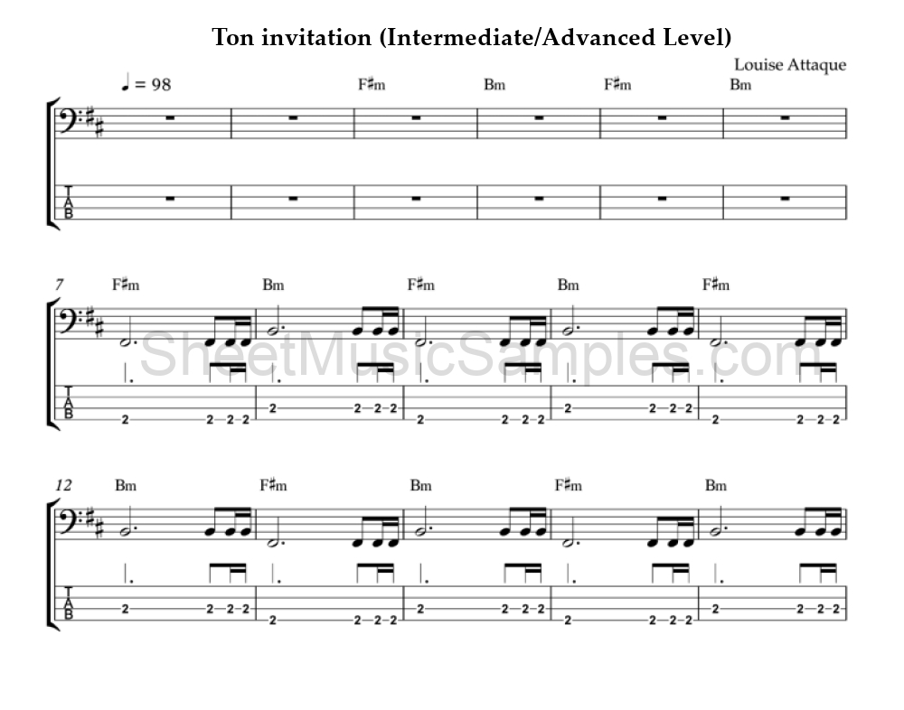 Ton invitation (Intermediate/Advanced Level)