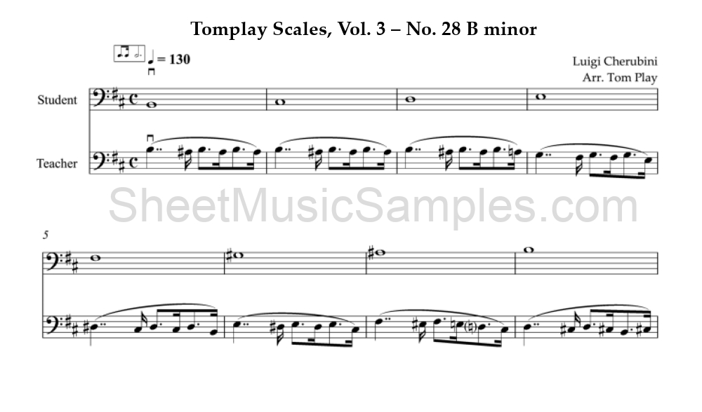 Tomplay Scales, Vol. 3 – No. 28 B minor