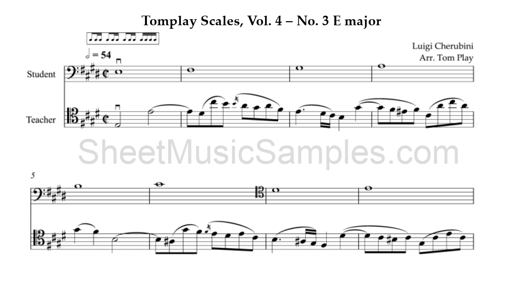 Tomplay Scales, Vol. 4 – No. 3 E major