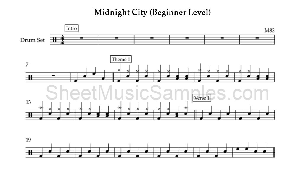 Midnight City (Beginner Level)