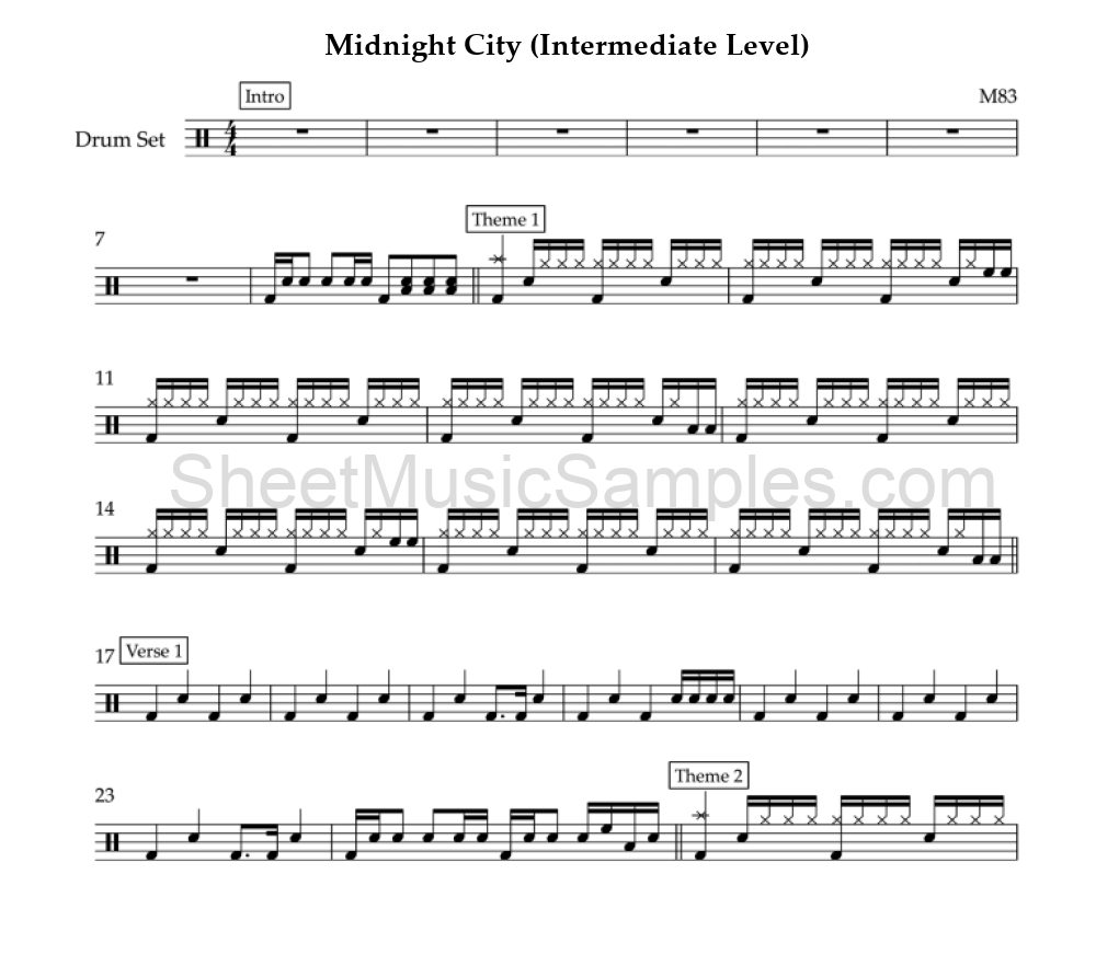 Midnight City (Intermediate Level)