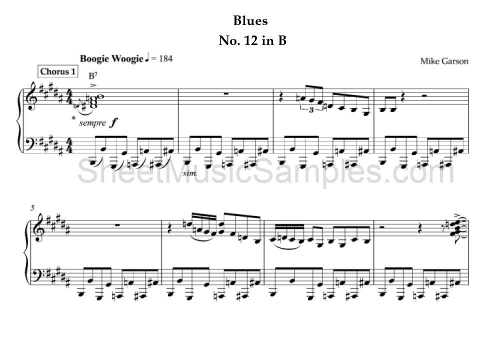 Blues - No. 12 in B