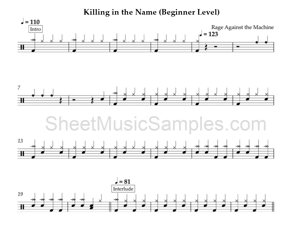 Killing in the Name (Beginner Level)