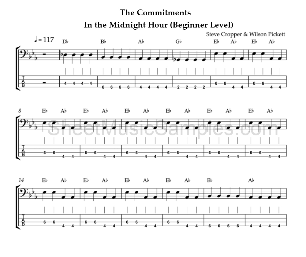 The Commitments - In the Midnight Hour (Beginner Level)