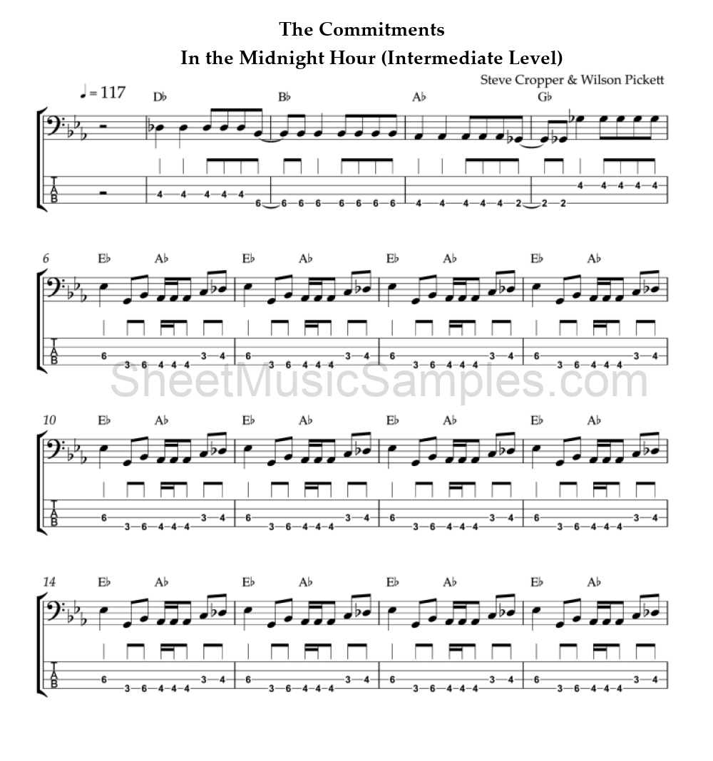 The Commitments - In the Midnight Hour (Intermediate Level)