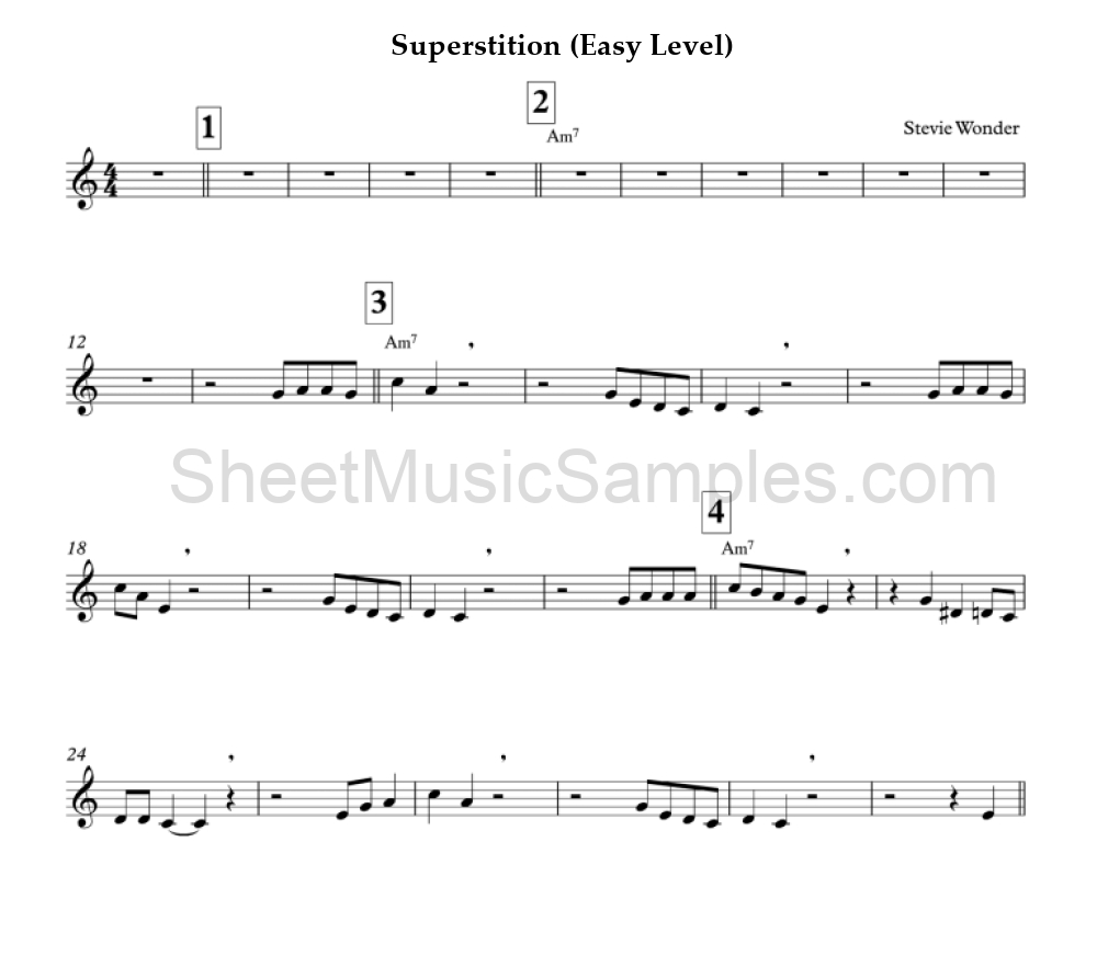 Superstition (Easy Level)