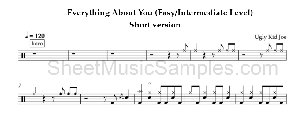 Everything About You (Easy/Intermediate Level) - Short version