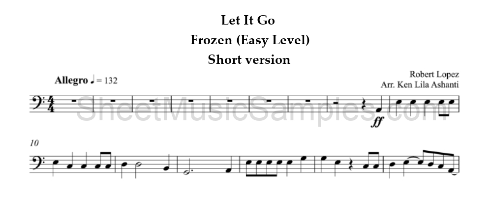 Let It Go - Frozen (Easy Level) - Short version