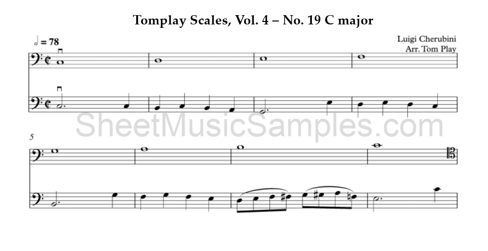 Tomplay Scales, Vol. 4 – No. 19 C major