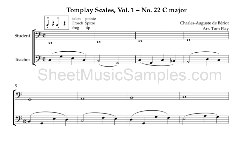 Tomplay Scales, Vol. 1 – No. 22 C major