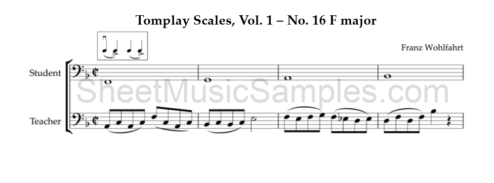 Tomplay Scales, Vol. 1 – No. 16 F major