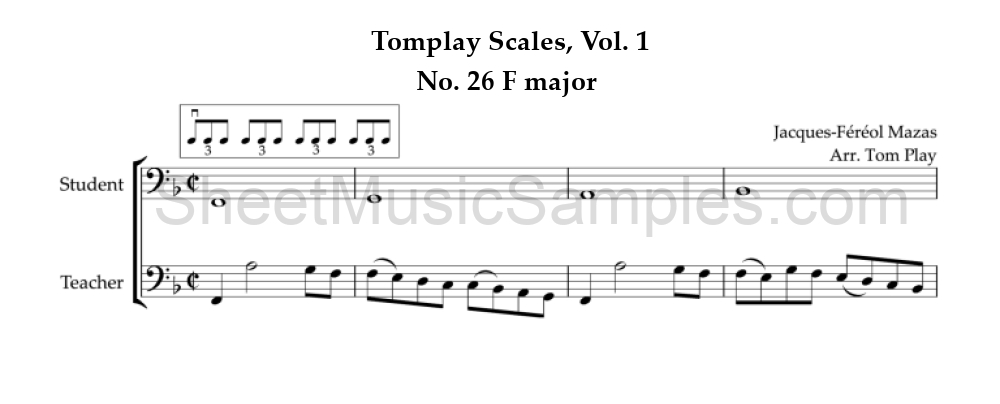 Tomplay Scales, Vol. 1 - No. 26 F major