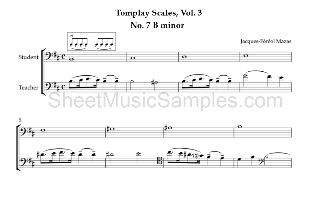 Tomplay Scales, Vol. 3 - No. 7 B minor