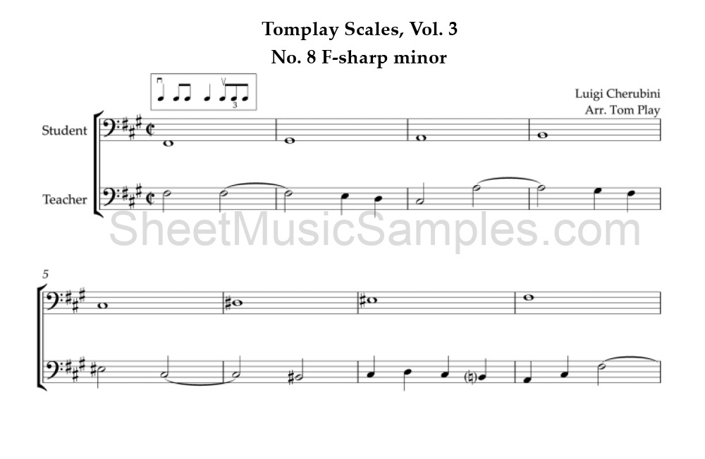 Tomplay Scales, Vol. 3 - No. 8 F-sharp minor