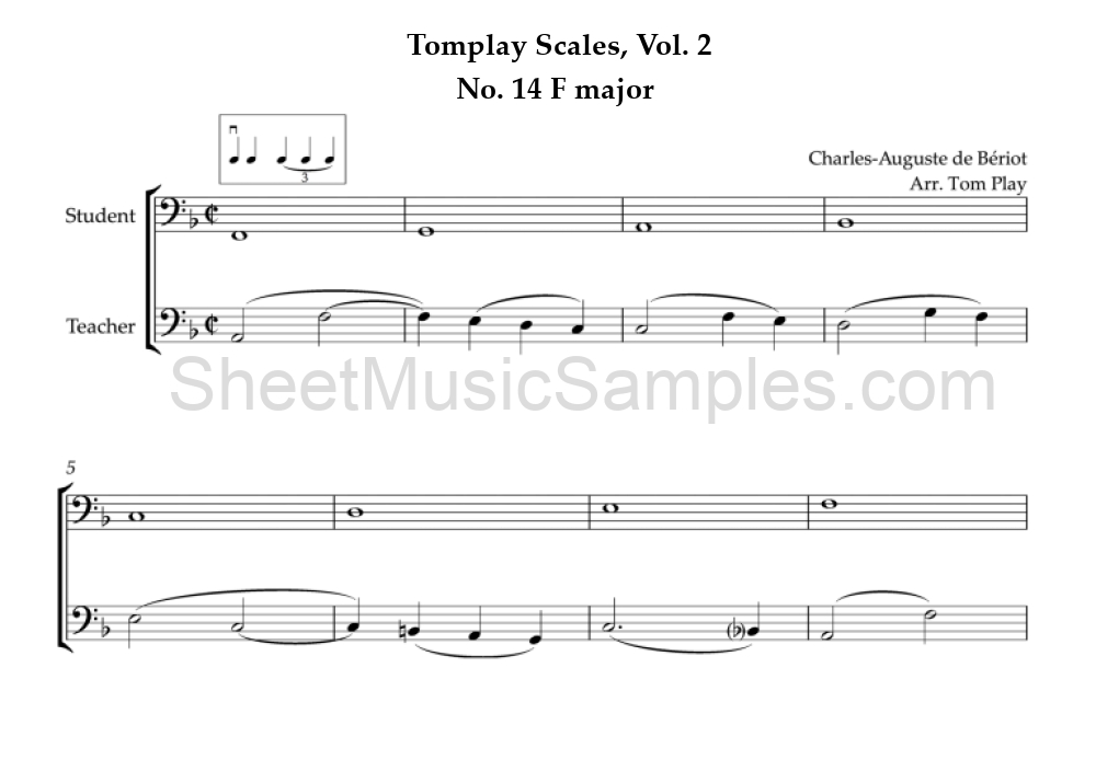 Tomplay Scales, Vol. 2 - No. 14 F major