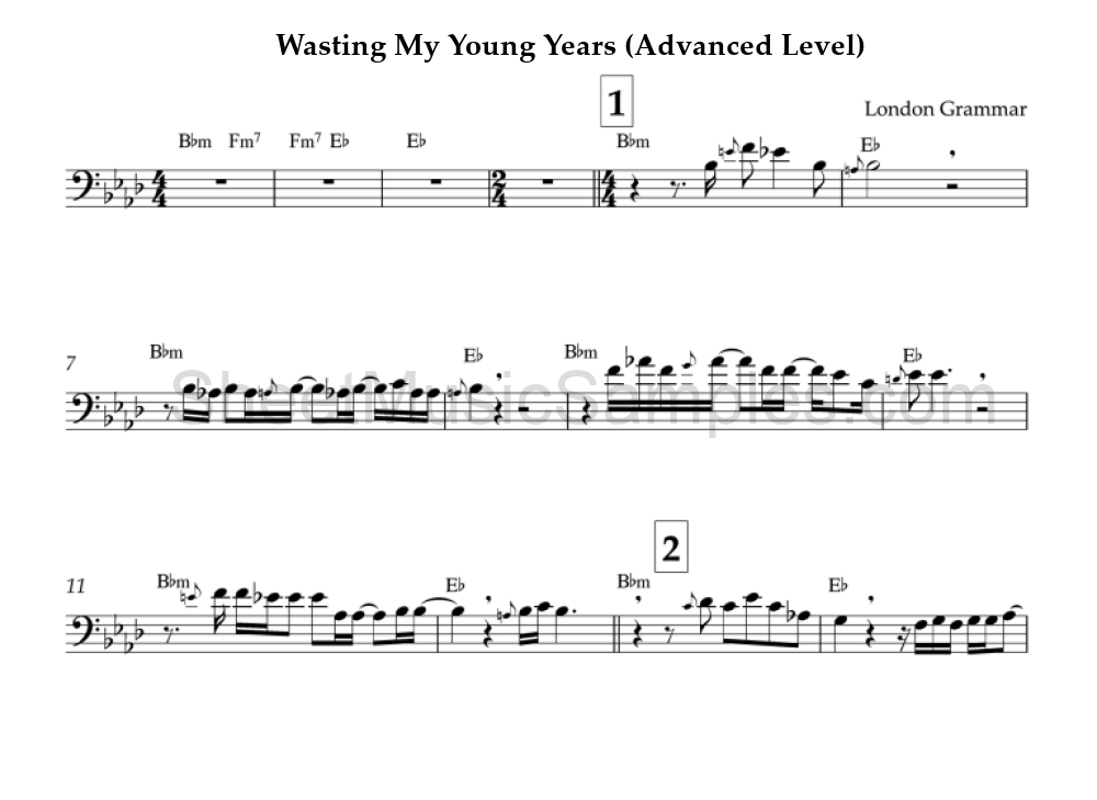 Wasting My Young Years (Advanced Level)