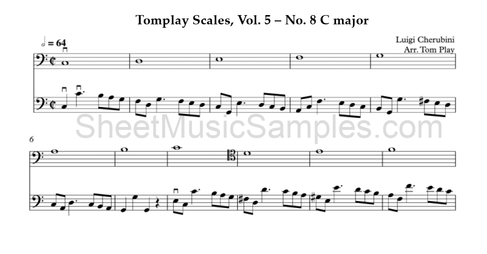 Tomplay Scales, Vol. 5 – No. 8 C major