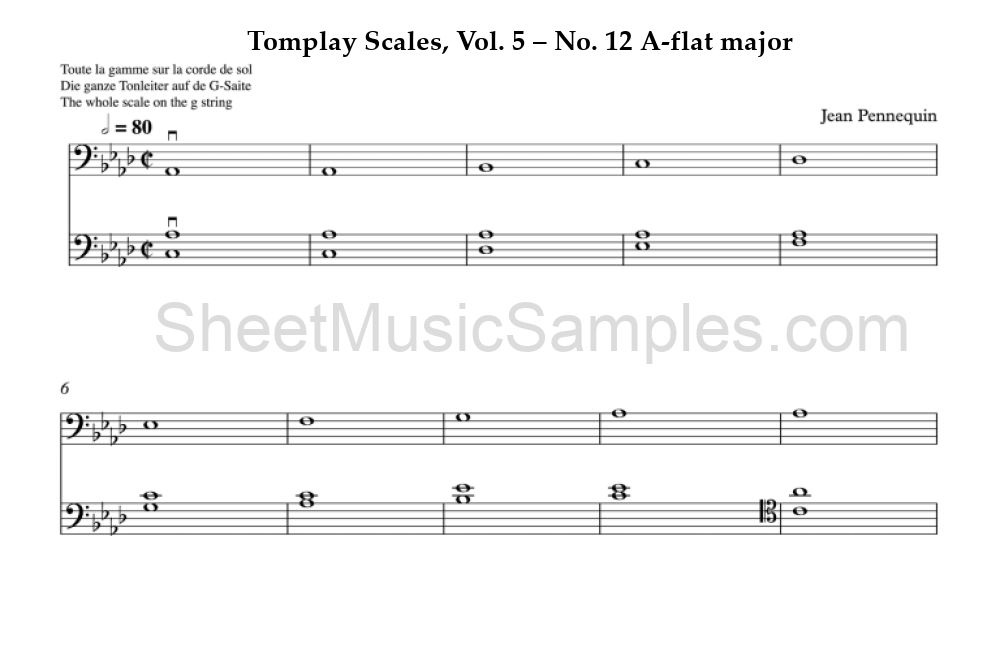 Tomplay Scales, Vol. 5 – No. 12 A-flat major