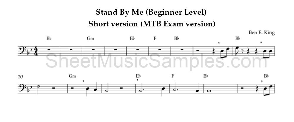 Stand By Me (Beginner Level) - Short version (MTB Exam version)