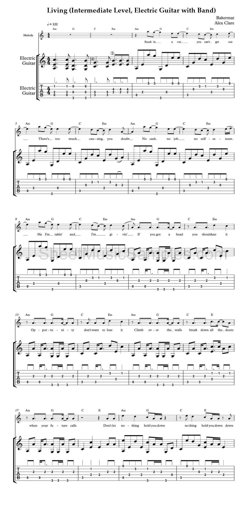 Living (Intermediate Level, Electric Guitar with Band)