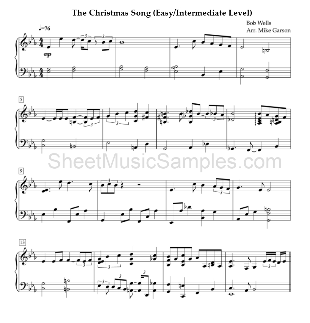 The Christmas Song (Easy/Intermediate Level)