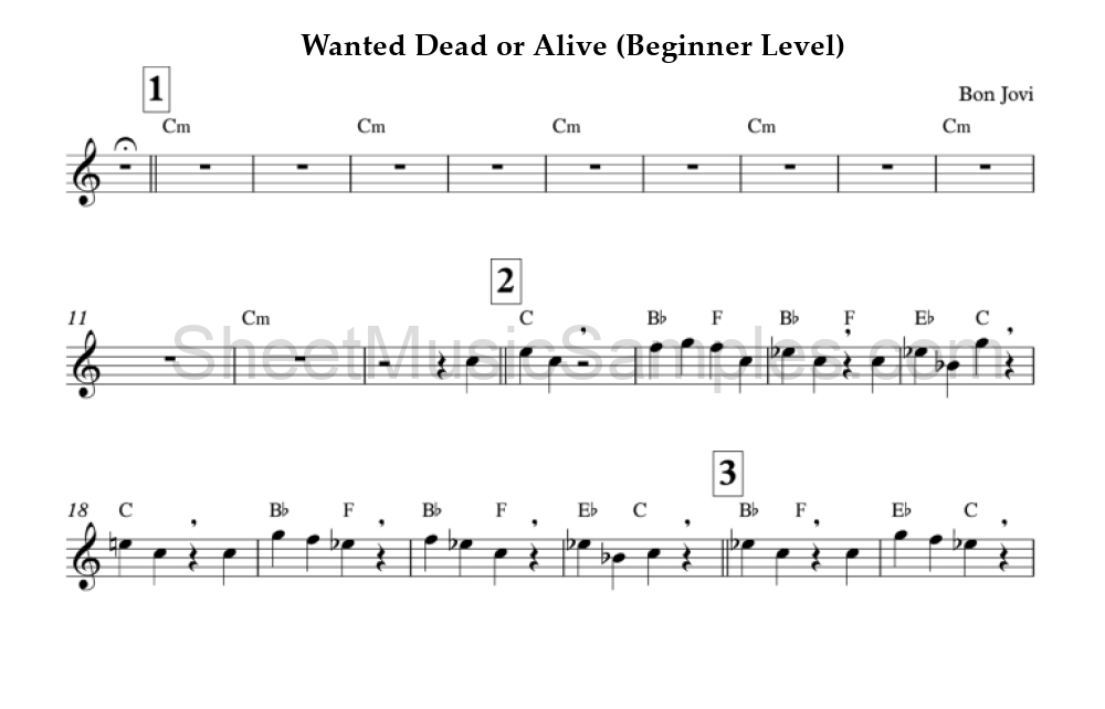 Wanted Dead or Alive (Beginner Level)