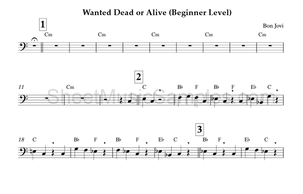 Wanted Dead or Alive (Beginner Level)